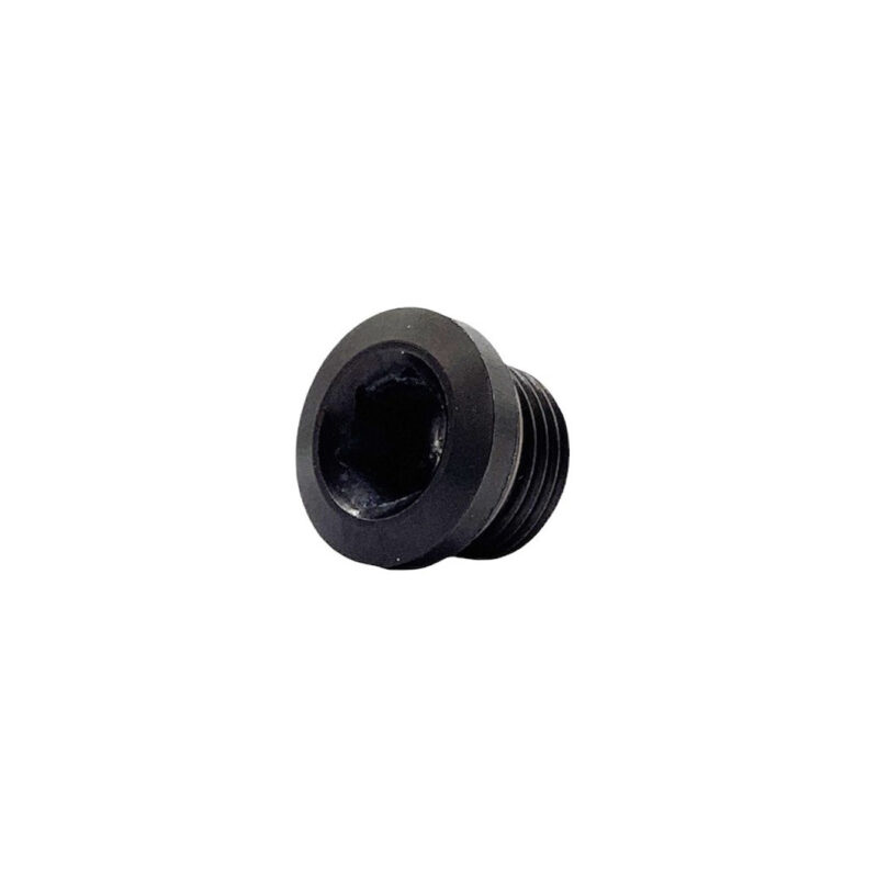 Port Plug, Socket Head, -6 AN Male, Black Aluminum