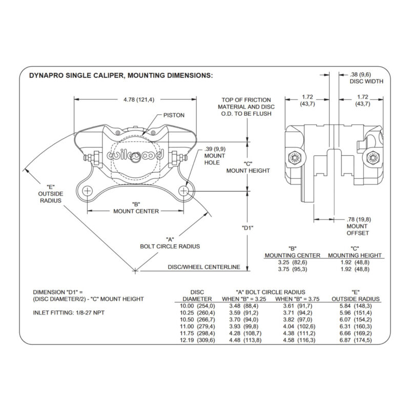 Rear Brake Caliper, Dynapro, LW, Single Piston Caliper - Image 4
